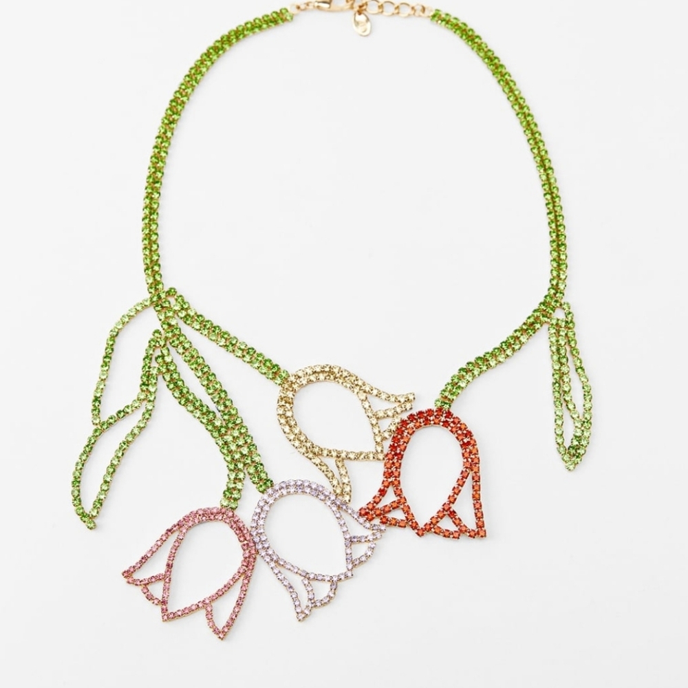 Zara necklace Rhinestone